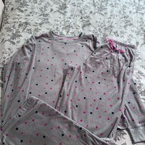 Kate Spade Pajamas in Gray with Pink and Blue Dots